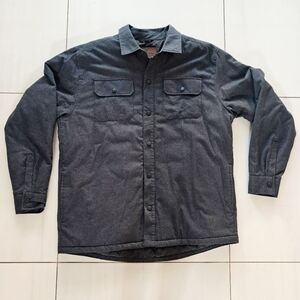 Rugged Elements Shirt Jacket Men's Size X-Large Gray Snap Up Lined